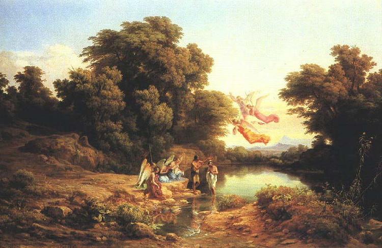 Karoly Marko the Elder The Baptism of Christ in the River Jordan Germany oil painting art